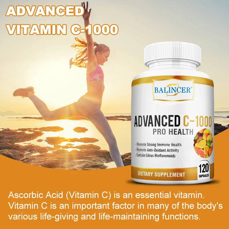 Balincer Vitamin C 1000mg Complex – 120 Capsules | Immune Boost
