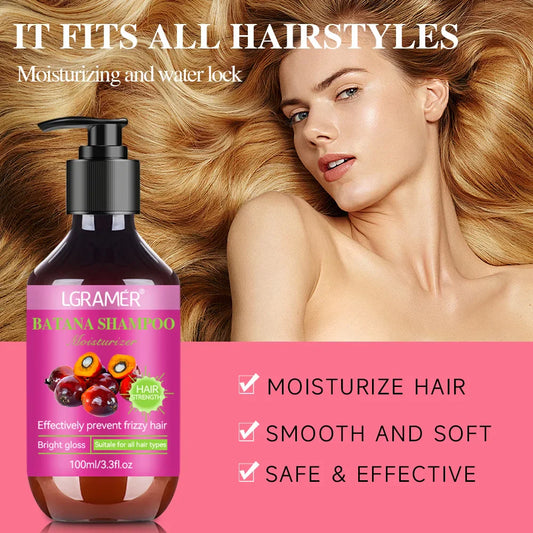 LGRAMER Batana Shampoo – Oil Control, Dandruff & Hair Nourishment Batana Oil Shampoo Oasis Select