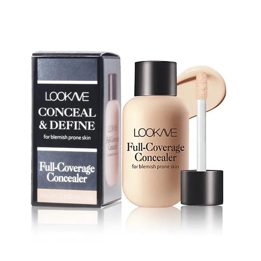 Small bottle moisturizing concealer, brightens skin tone, full coverage, highly colored, matte finish, non-irritating, creamy an Peaceful Pleasures Health and Wellness