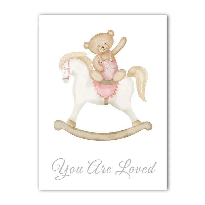 Teddy Bear Canvas Print – Nursery & Kids Room Wall Art Poster Canvas Wall Art Print Peaceful Pleasures Health and Wellness 04 40x50cm No Frame China Mainland