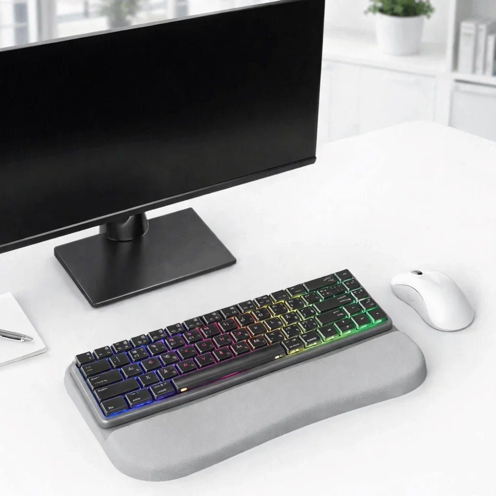 Ergonomic Computer Keyboard Wrist Rest Wrist Rest Height Increasing Keyboard Riser Holder Stand Easy Working Comfortable Peaceful Pleasures Health and Wellness