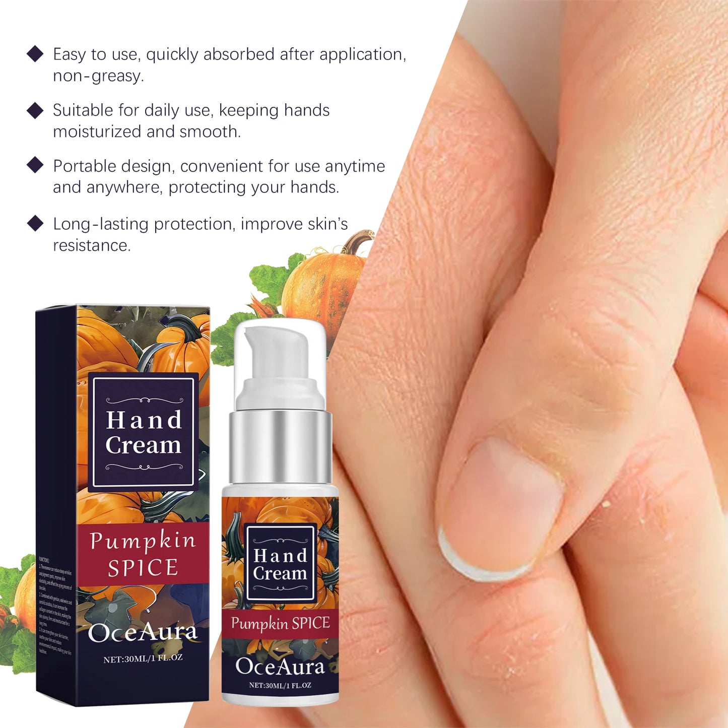 OceAura Pumpkin Collagen Moisturizing Hand Cream 30ml
