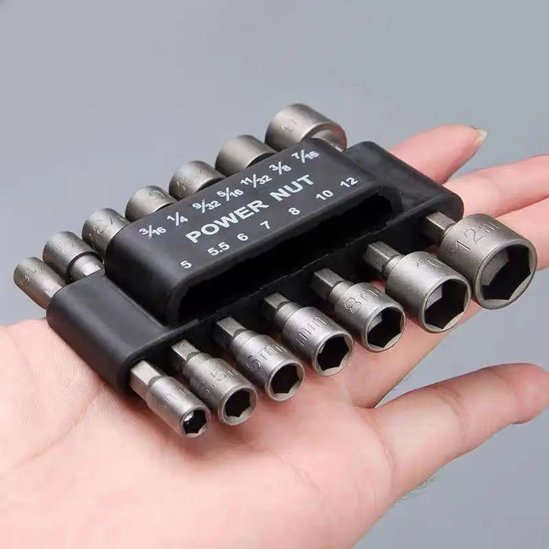 9/14PCS Hex Socket Bit Set | Chrome Vanadium Steel Driver Kit Hex Socket Bit Set Peaceful Pleasures Health and Wellness