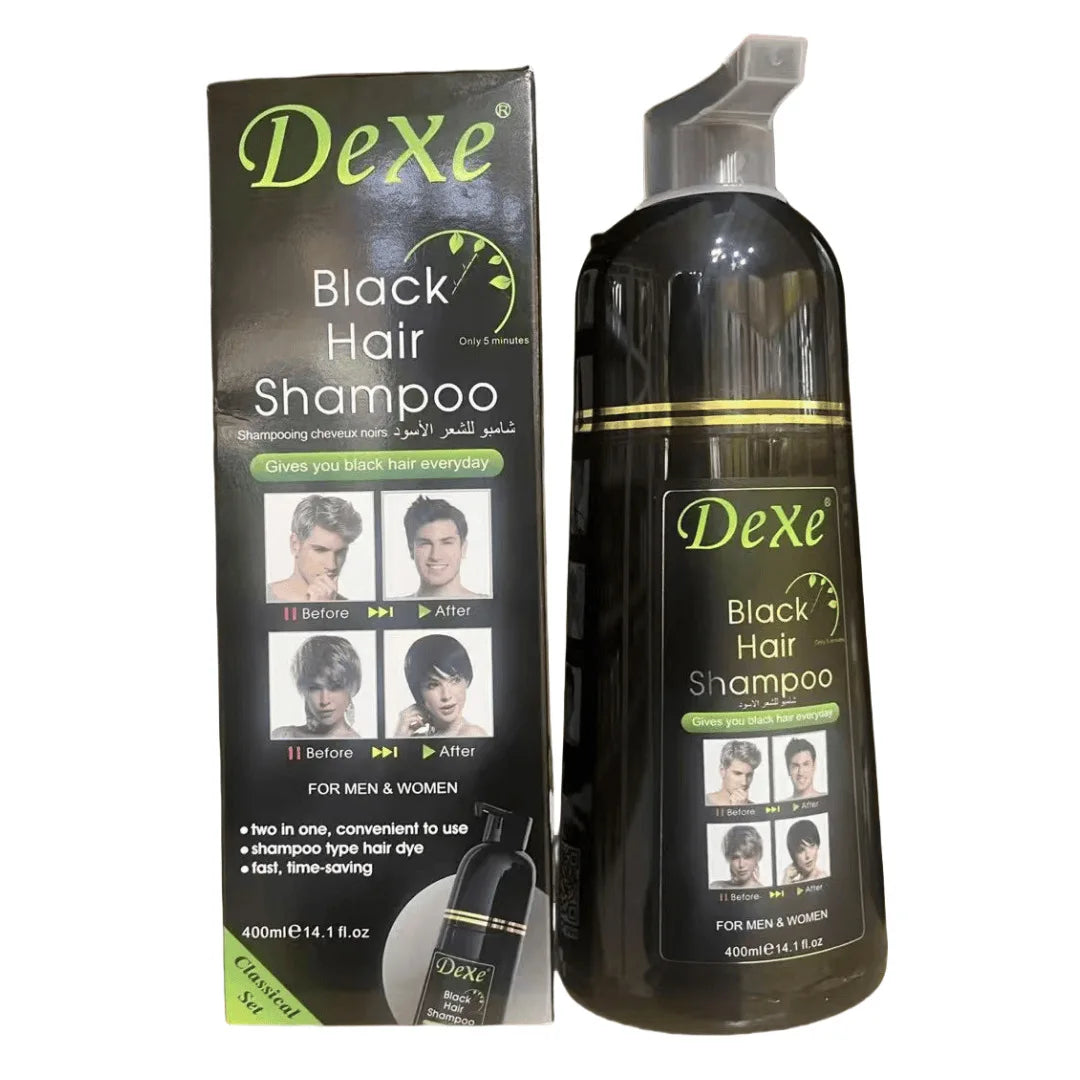 400ml Hair Dye Shampoo Plant Black Cover White Hair Black Dye Cream Long-lasting Hair Color Peaceful Pleasures Health and Wellness black