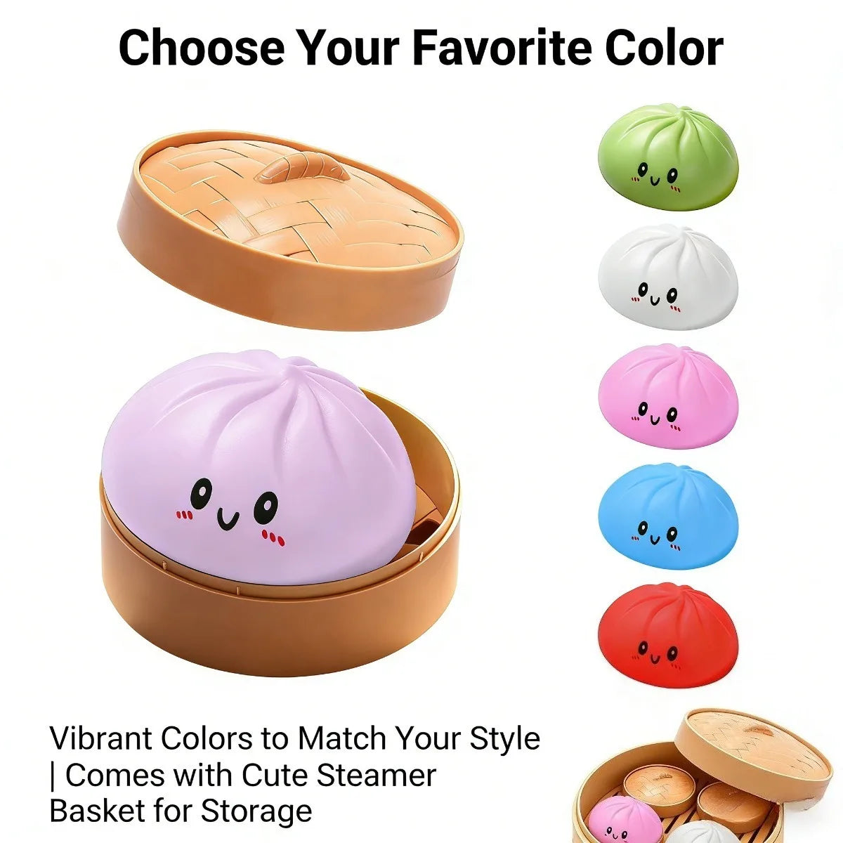 Kawaii Dumpling Squishy Toy – Slow Rising Squeeze Desk Decor