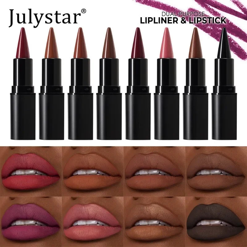 2-in-1 Matte Lip Liner & Lipstick | Long-Lasting Velvet Finish