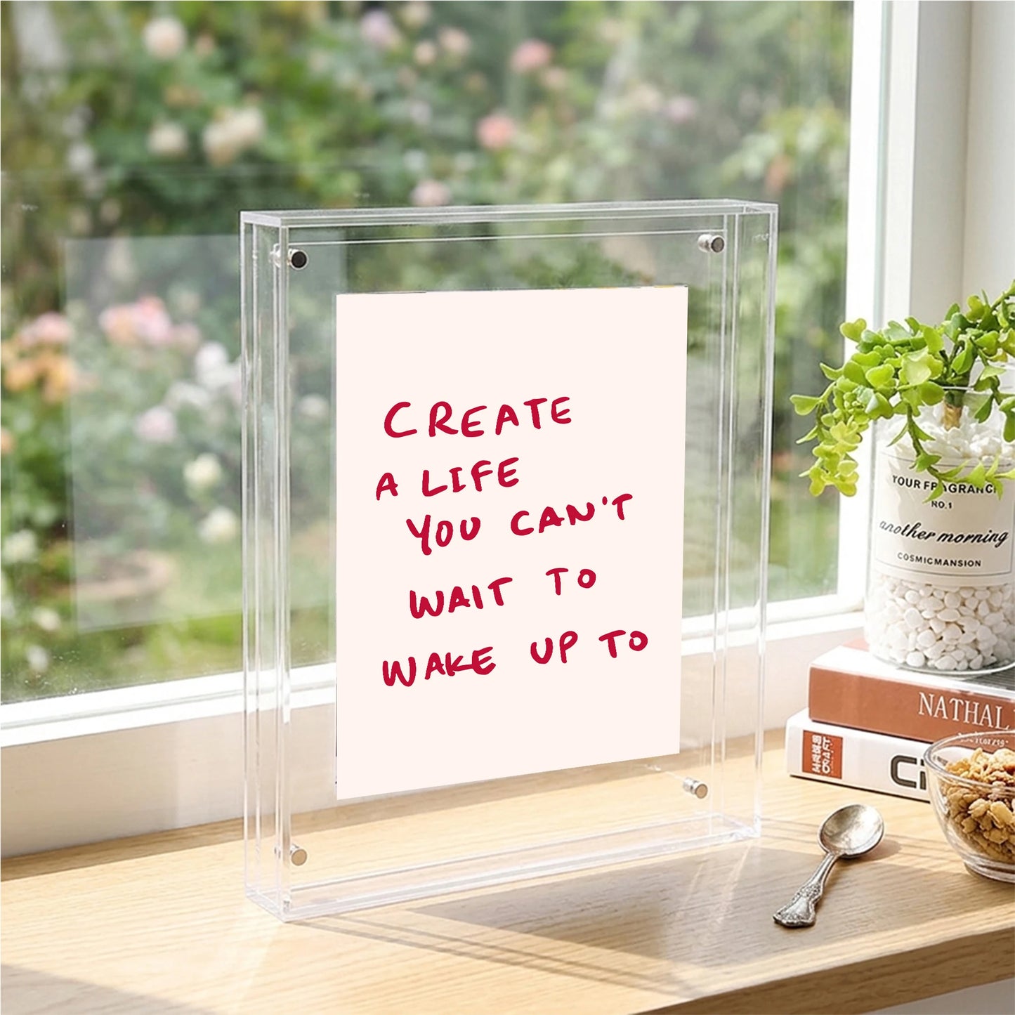 Acrylic Inspirational Quote Photo Frame | Wall Decor