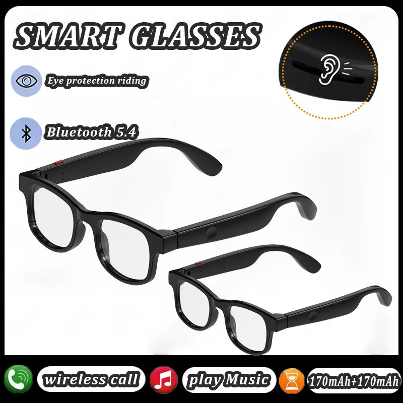 AI Smart Bluetooth Glasses Remote Control Touch Photo Camera Recording Translator Voice Assistant Adults Wireless Glasses 2026 Peaceful Pleasures Health and Wellness 2Bk-Wh