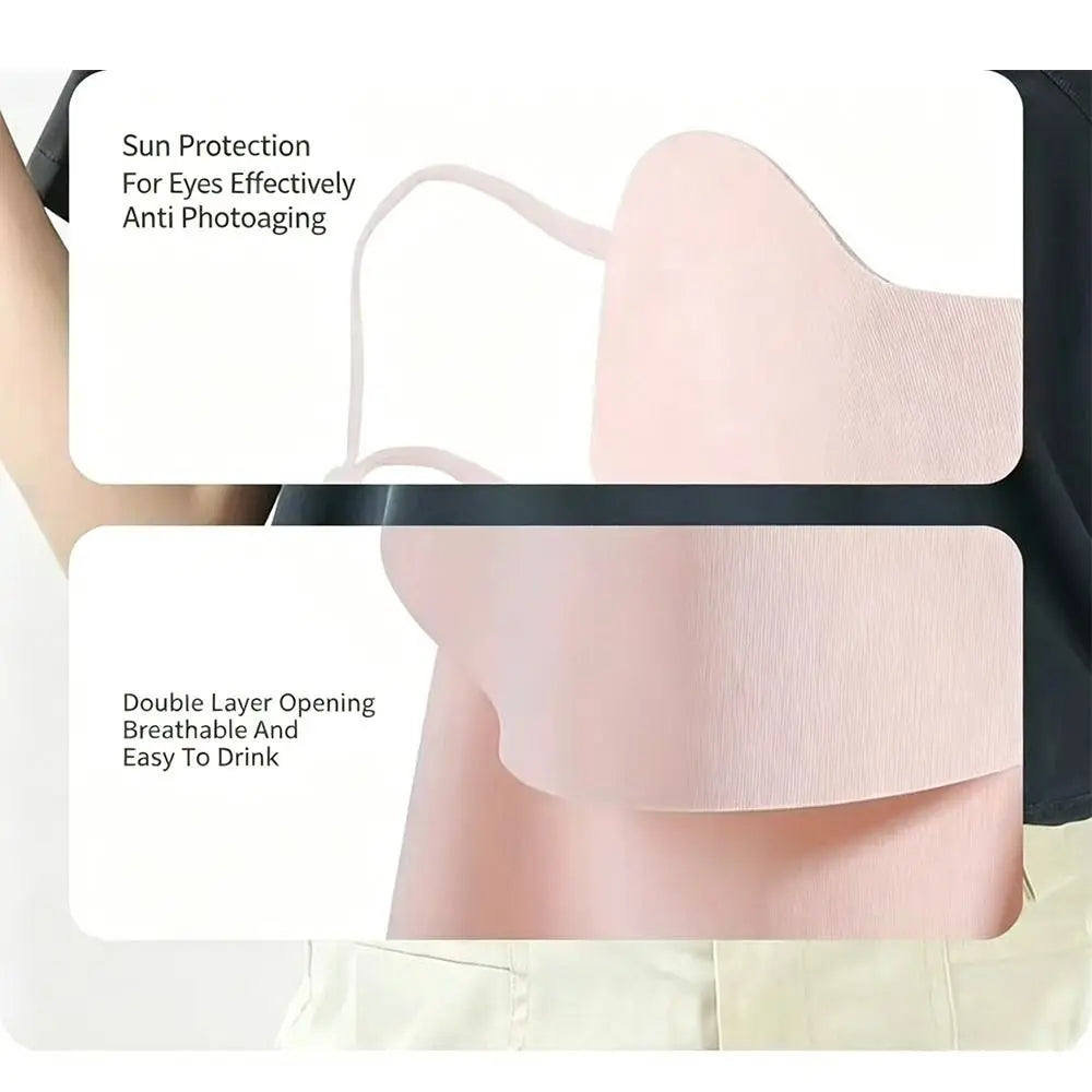 UPF 50+ Ice Silk UV Face Mask – Breathable 360° Sun Cover