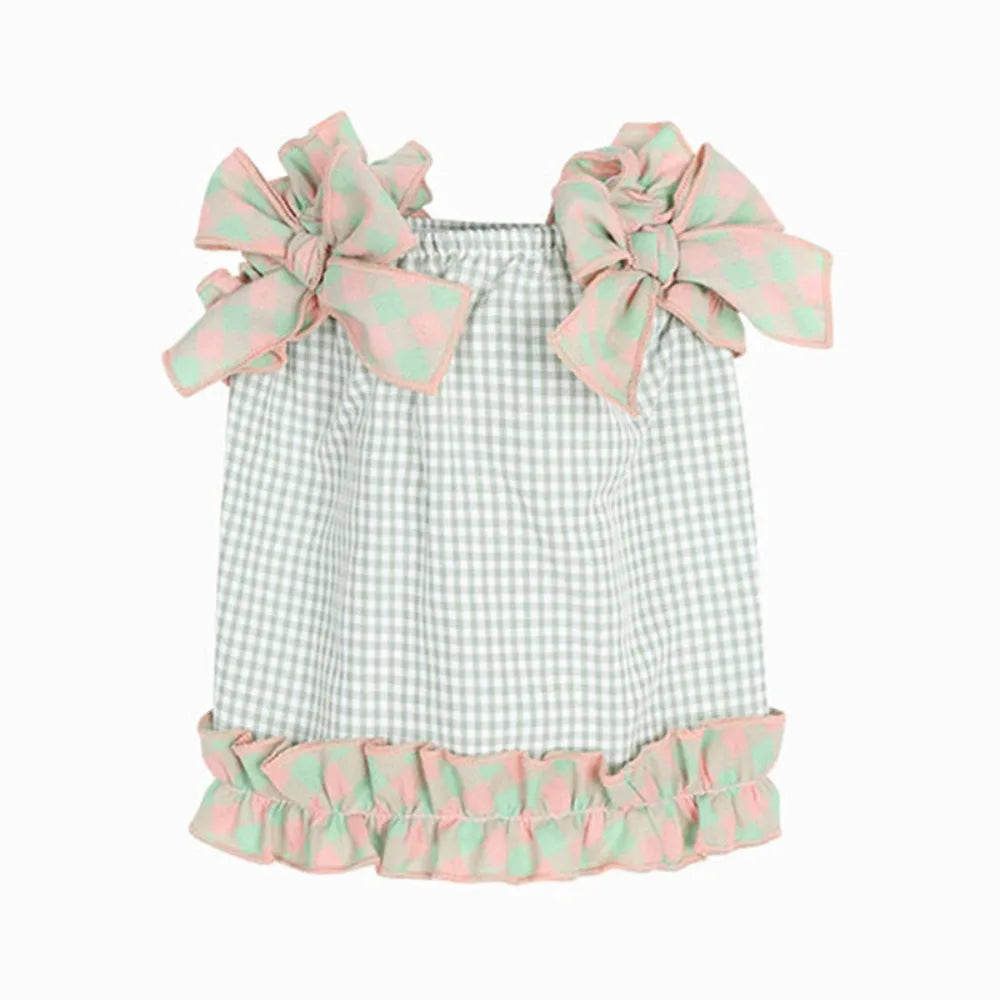 Plaid Lace Pet Dress – Soft Summer Skirt for Cats & Puppies