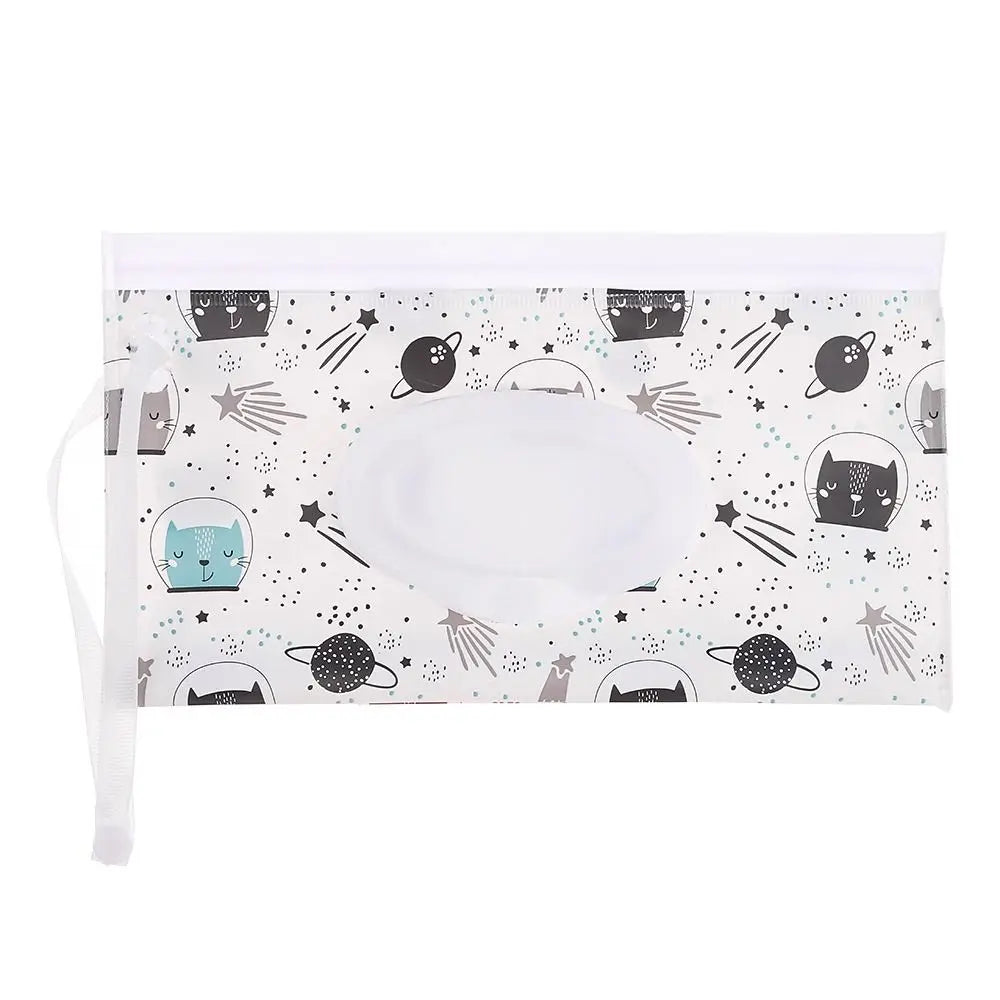 EVA Refillable Baby Wipes Pouch | Flip Cover Snap-Strap Holder