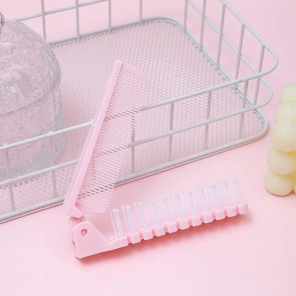 Portable Folding Hair Comb – Anti-Static Travel Styling Tool