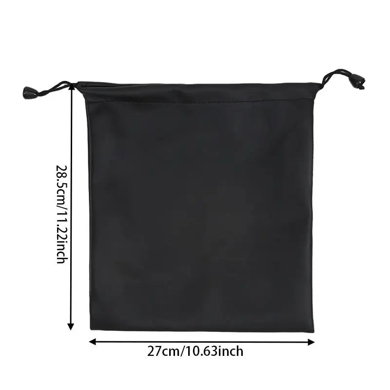 PU Leather Headphone Case Drawstring Pouch Large Capacity Dust Proof Headset Bag for Travel Cable Storage Black Peaceful Pleasures Health and Wellness Black Large