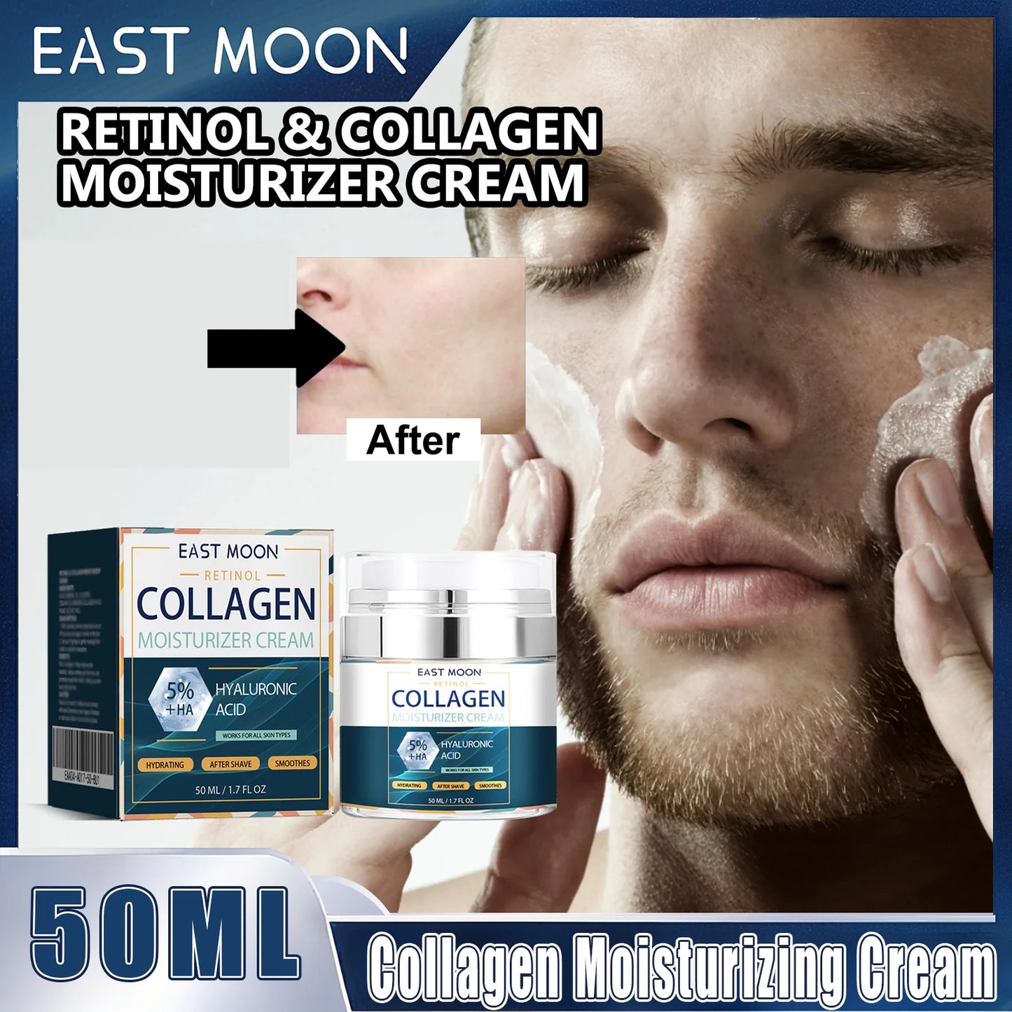 Men's Retinol Collagen Firming Face Cream – 1.7oz Moisturizer