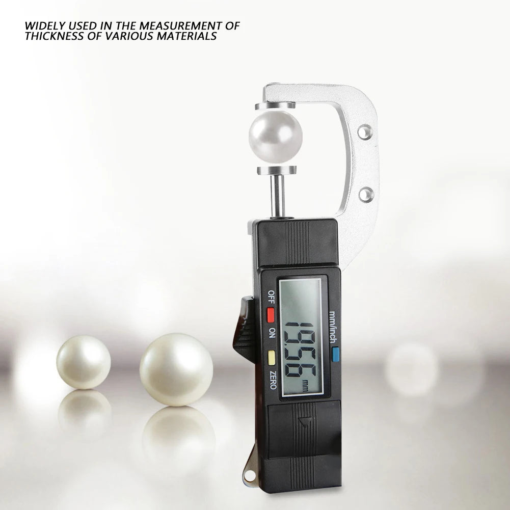 Digital Thickness Gauge Horizontal Type Electronic Digital Display Caliper Thickness Gauge Measuring Tool 0-25mm Thickness Gauge Peaceful Pleasures Health and Wellness