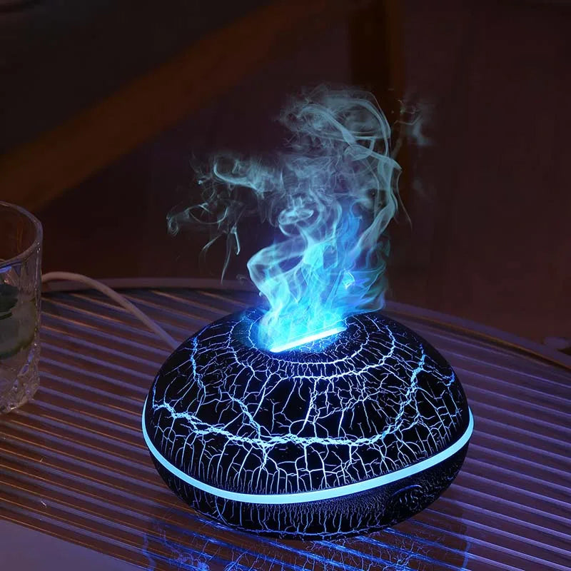 Colorful Volcano Design Electric Plastic Ultrasonic Humidifier 200ml Fragrance Diffuser Essential Oils 1 Year Warranty Household Peaceful Pleasures Health and Wellness