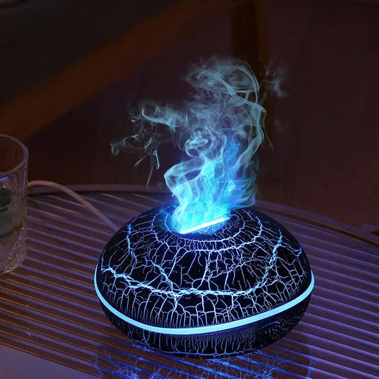 Colorful Volcano Design Electric Plastic Ultrasonic Humidifier 200ml Fragrance Diffuser Essential Oils 1 Year Warranty Household Peaceful Pleasures Health and Wellness