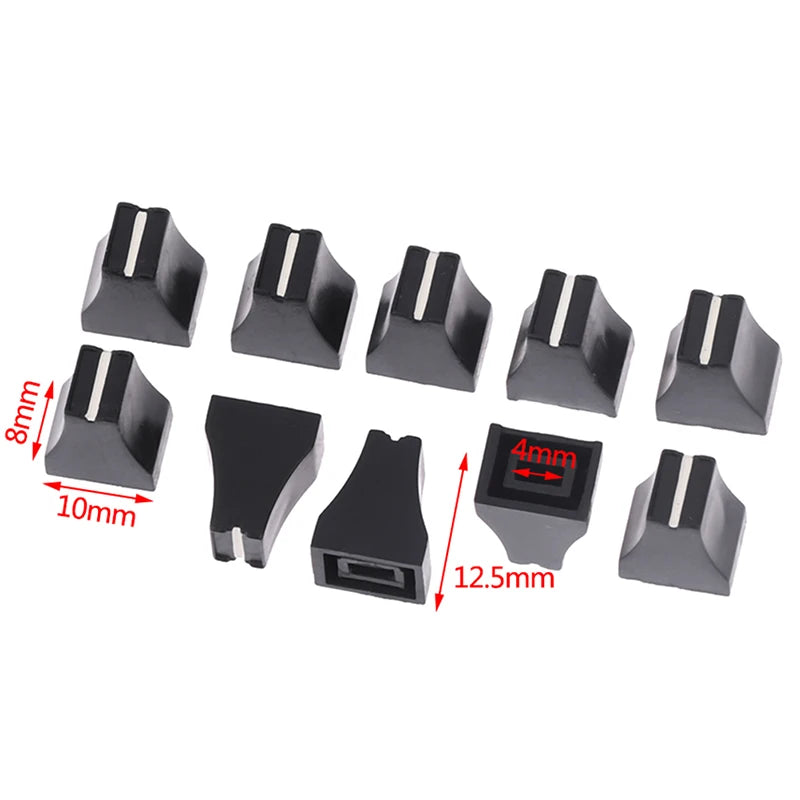 10pcs Mixer Press Button Cap Console Cap 10×8×12.5mm Mixer Press Button Cap DJ Disc Player Switch Cap Peaceful Pleasures Health and Wellness