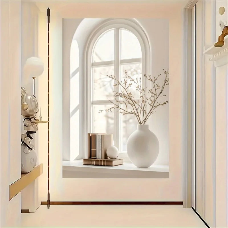 Frameless Modern Art Vase Painting Canvas Painting Art for Living Room Modern Canvas Poster Bedroom and Living Room Decoration Peaceful Pleasures Health and Wellness