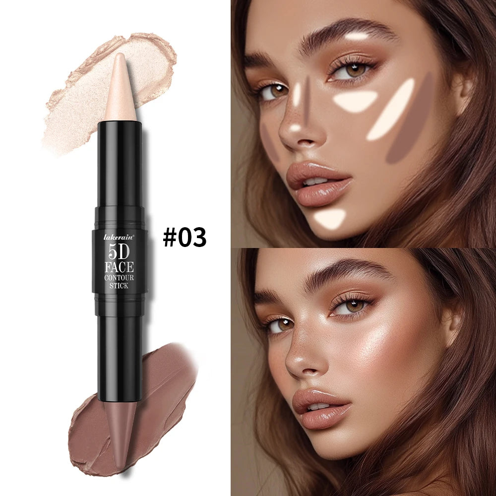 Dual Ended Contour Stick Foundation Concealer Long Lasting Dark Circle Correcting Contour Concealer Makeup Highlighter Cosmetics Peaceful Pleasures Health and Wellness 3Wing Pearl and Tan