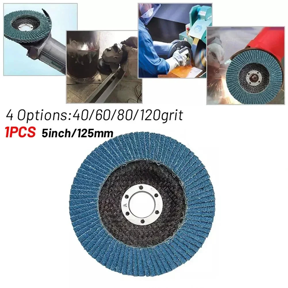 5" 125mm Zirconia Flap Sanding Discs – 40/60/80/120 Grit Flap Sanding Disc Peaceful Pleasures Health and Wellness