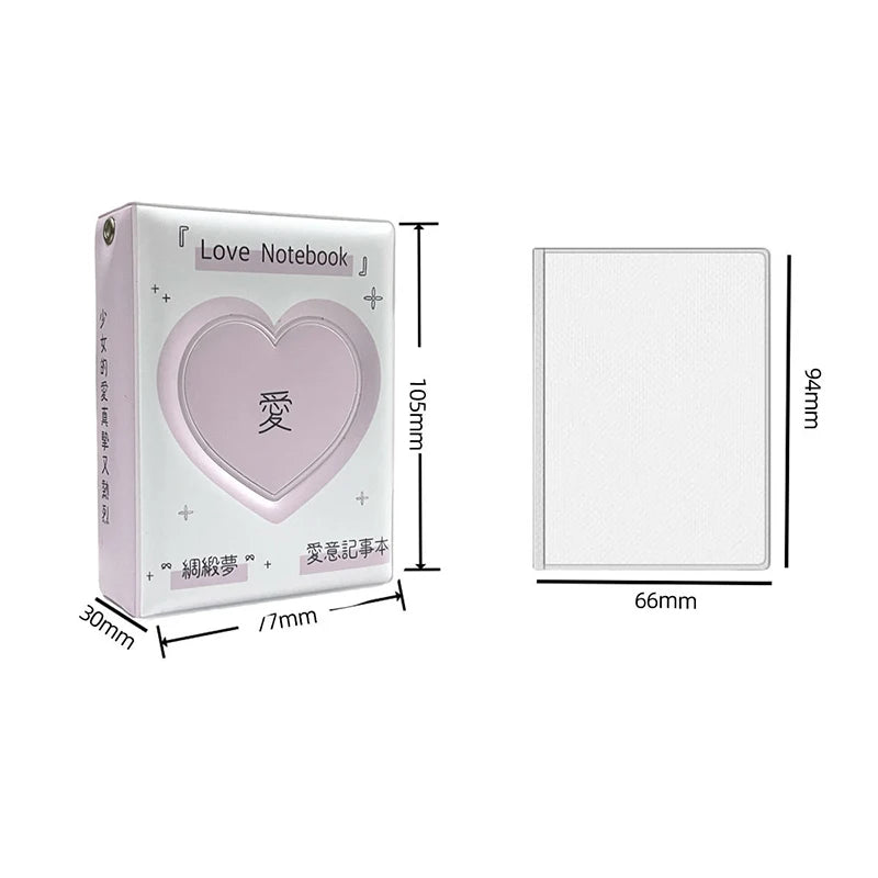 Mini Photo Card Album Book | PU Small Card Storage Binder