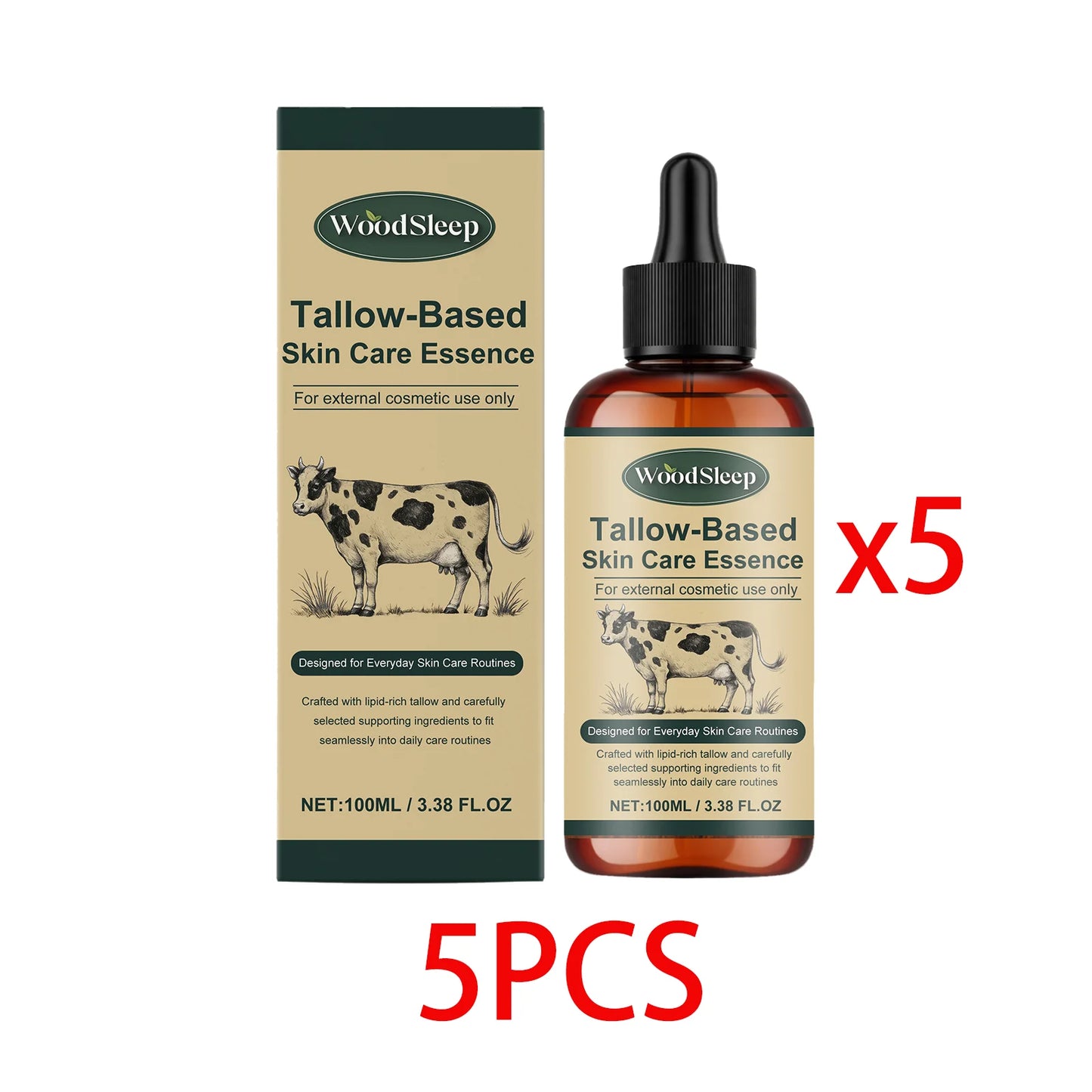 WOODSLEEP Beef Tallow Facial Serum – Hydrating Face Oil 100ml