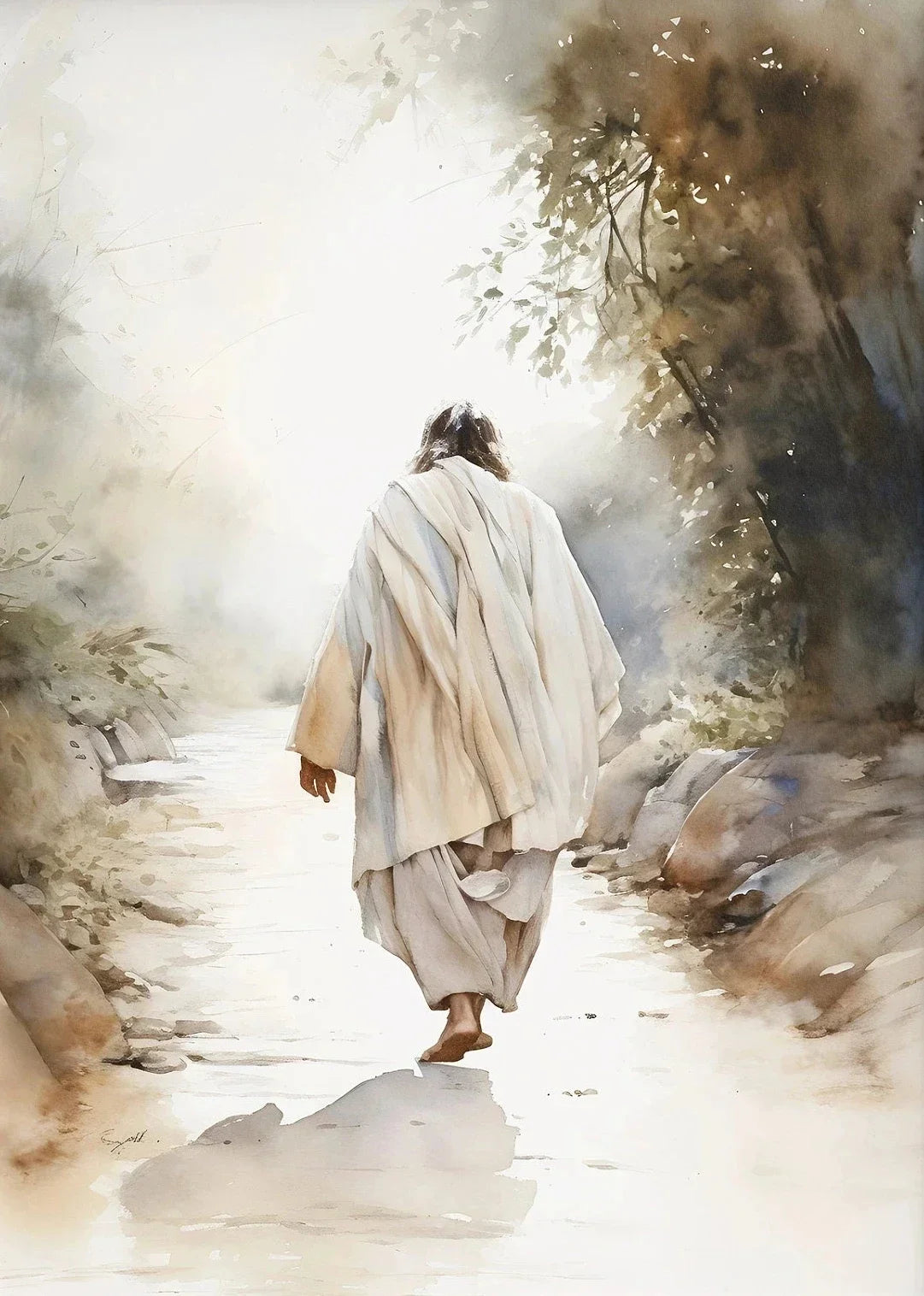 Jesus Walking on Water Canvas Wall Art | Biblical Home Decor