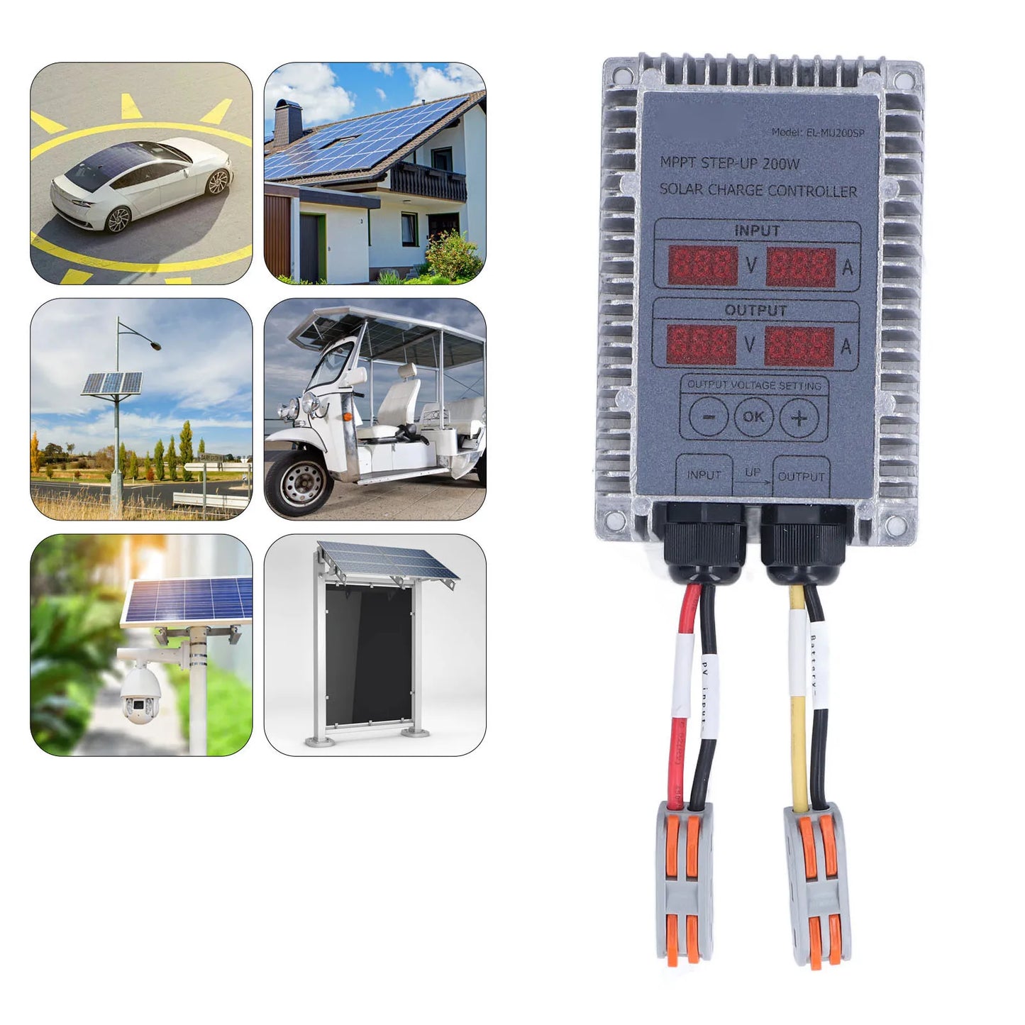 Solar Battery Controller Boost MPPT Voltage Adjustable Waterproof with Display 24‑85V Solar Controller Peaceful Pleasures Health and Wellness