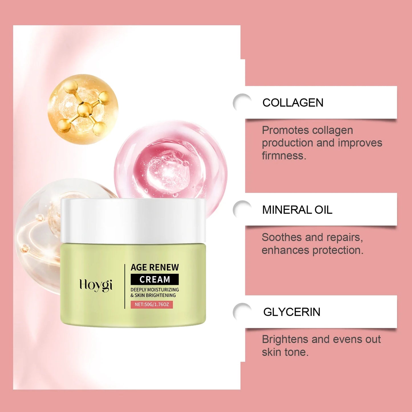 Hoygi Anti-Wrinkle Firming Face Cream – Deep Hydration 50g