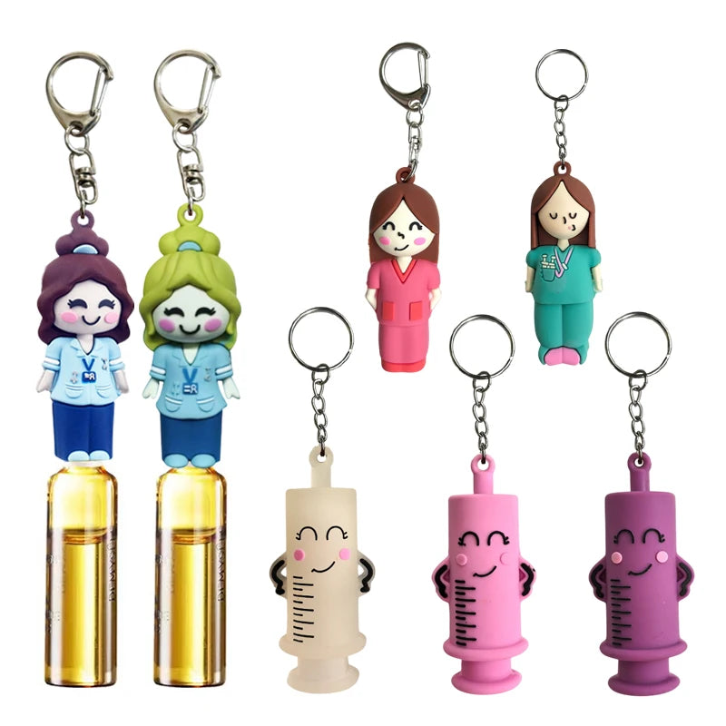 Paw Print Ampoule Bottle Opener Keychain for Nurses & Doctors Medical Keychain Tool Peaceful Pleasures Health and Wellness