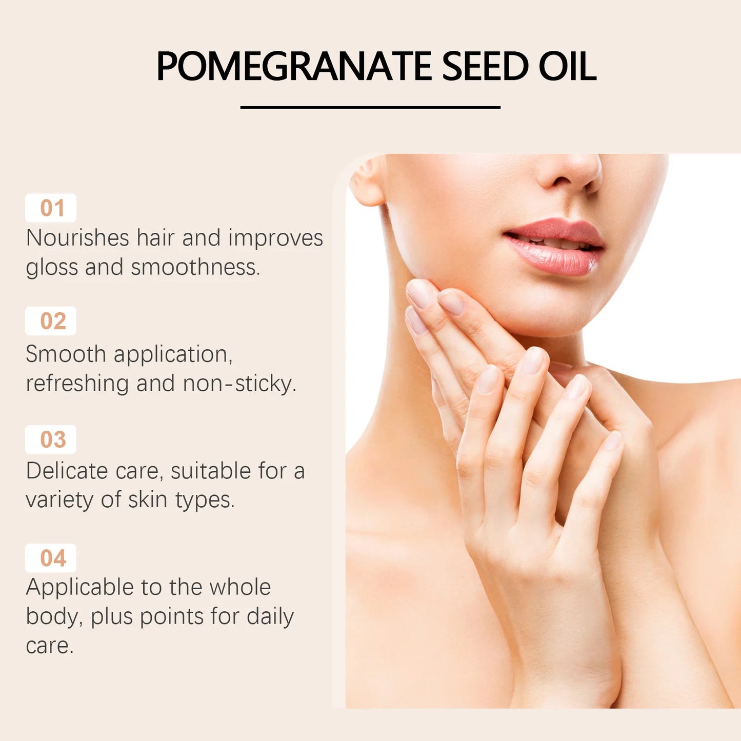 Pomegranate Seed Oil for Body & Hair – Firming, Hydrating 60ml