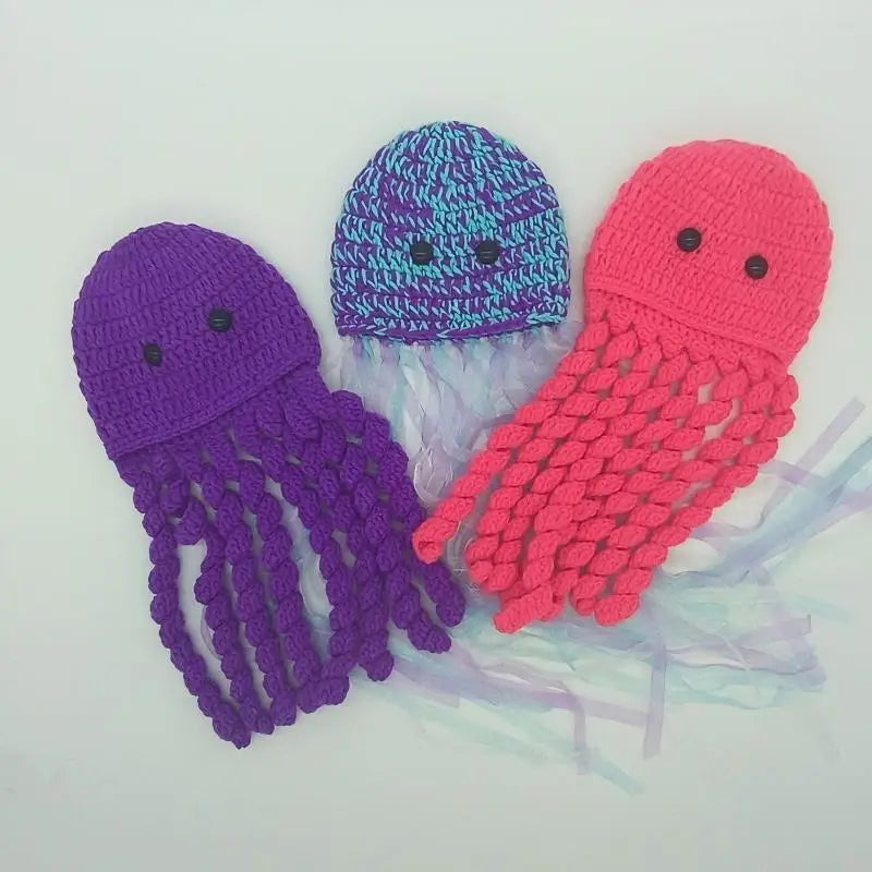 Newborn Octopus Crochet Hat | Baby Photography Prop 0–6M
