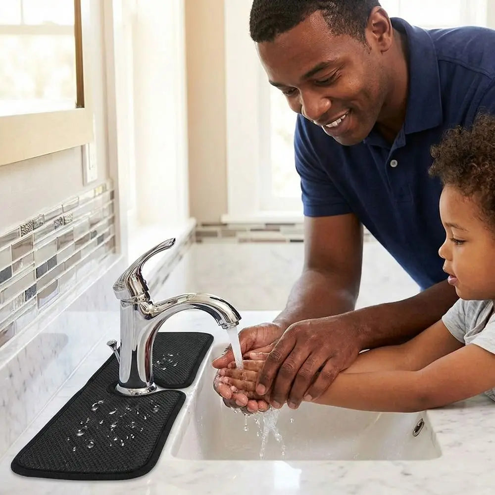 Microfiber Faucet Splash Guard Absorbent Pad 3 Pack