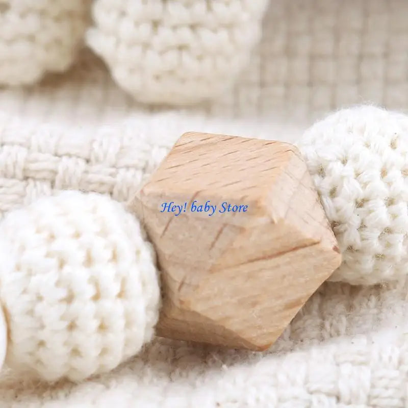 3-Piece Baby Crochet Bunny Rattle & Pacifier Clip Gift Set