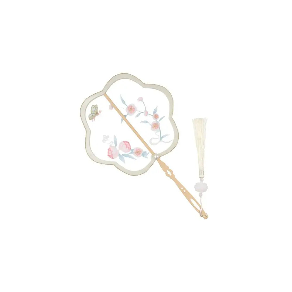Hanfu Dancing Hand Fan – Bamboo Embroidery Decor & Photo Prop