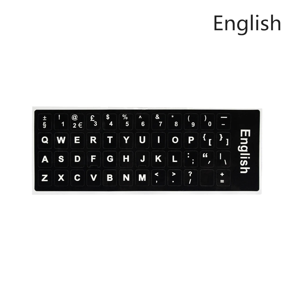 Luminous Adhesive Matte Keyboard Keycap Stickers For French Spanish Arabic English Korean Hebrew Italian German Japanese Russian Peaceful Pleasures Health and Wellness English 1