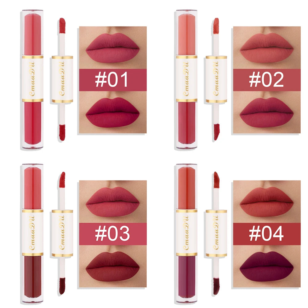 Dual-Head Lip Gloss Stick, Long-Lasting & Easy-To-Apply, Multiple Colors Available, Perfect for Various Makeup Looks Peaceful Pleasures Health and Wellness