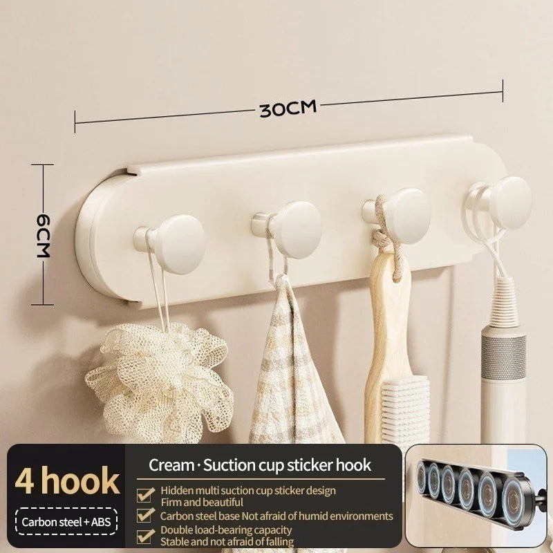 Suction Cup Hooks No-Drill Wall Hanger for Bath & Kitchen (5pc)