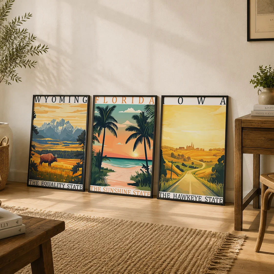Vintage Retro Landscape Canvas Wall Art – American Landmark Print Canvas Wall Art Peaceful Pleasures Health and Wellness