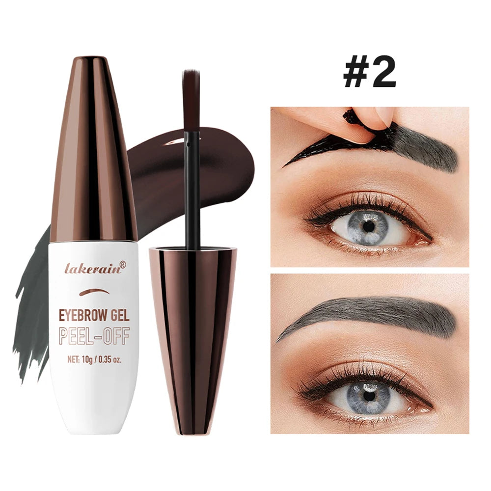 Waterproof Peel Off Eyebrow Gel Tint Semi Permanent Tattoo Brow Tint Transfer-proof, For Fuller & Defined Looking Brows Makeup Peaceful Pleasures Health and Wellness 2BROWN