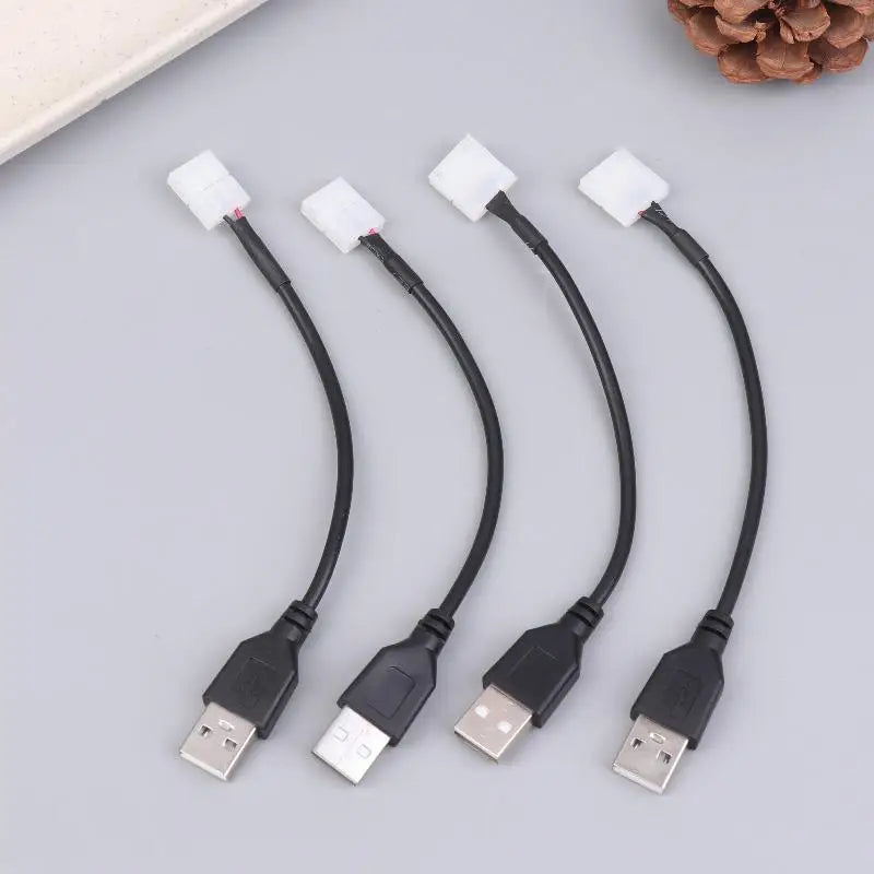 5Pcs/pack USB Cable Connector To 2pin 8/10mm Free Welding LED Strip Connector LED Ribbon Strip Light Adaptor DIY Accessories Peaceful Pleasures Health and Wellness