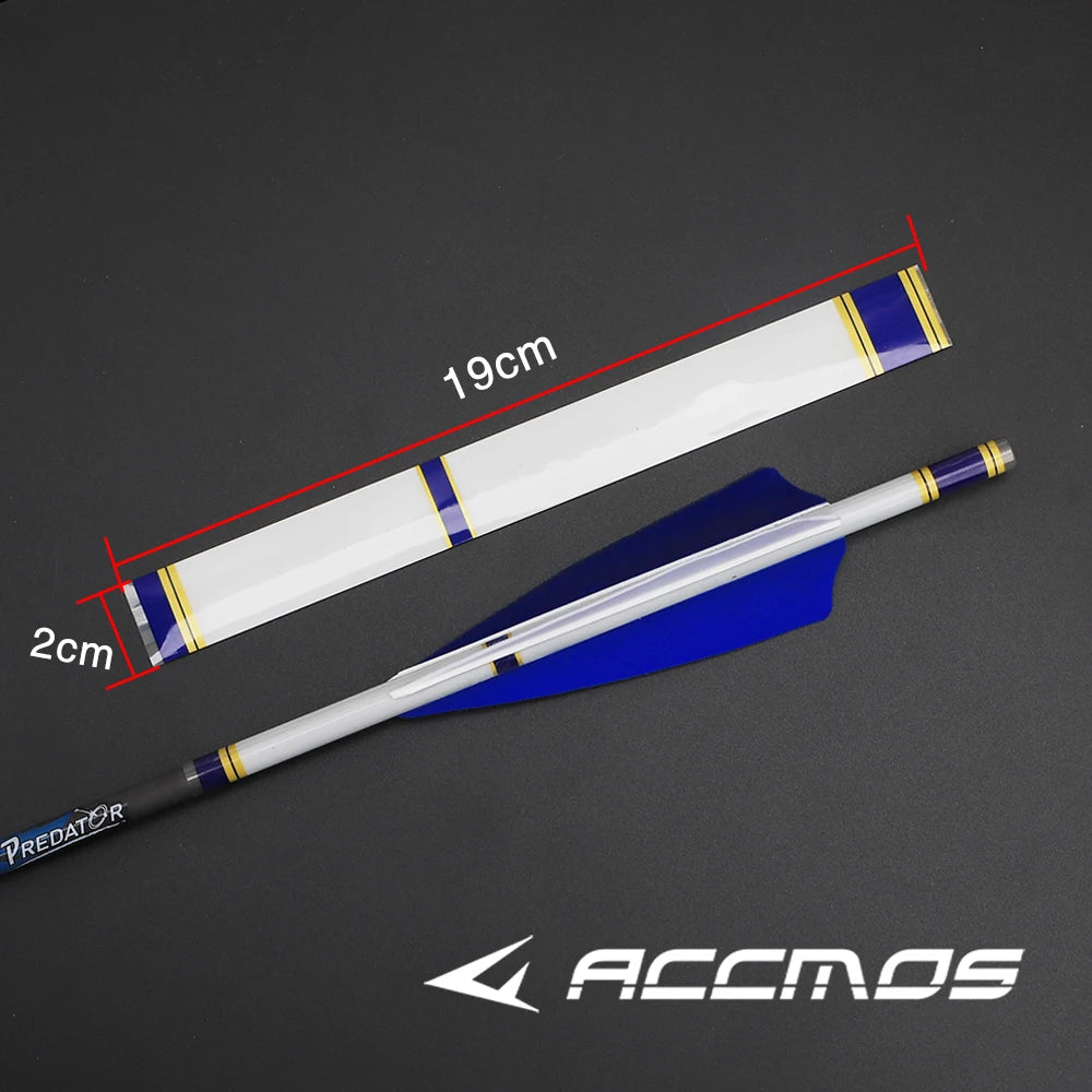 ACCMOS 2 Packs Archery Arrow Sticker Heat Shrinkable Paster Outdoor