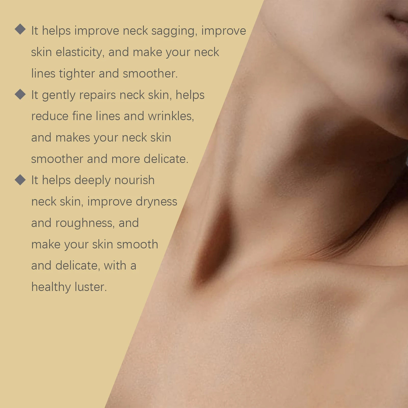 Ah-8 Firming Lifting Neck Cream Tightening Skin Eliminate Double Chin V-Shaped Reduce Fine Lines Sooth Massage Cream with Roller Peaceful Pleasures Health and Wellness