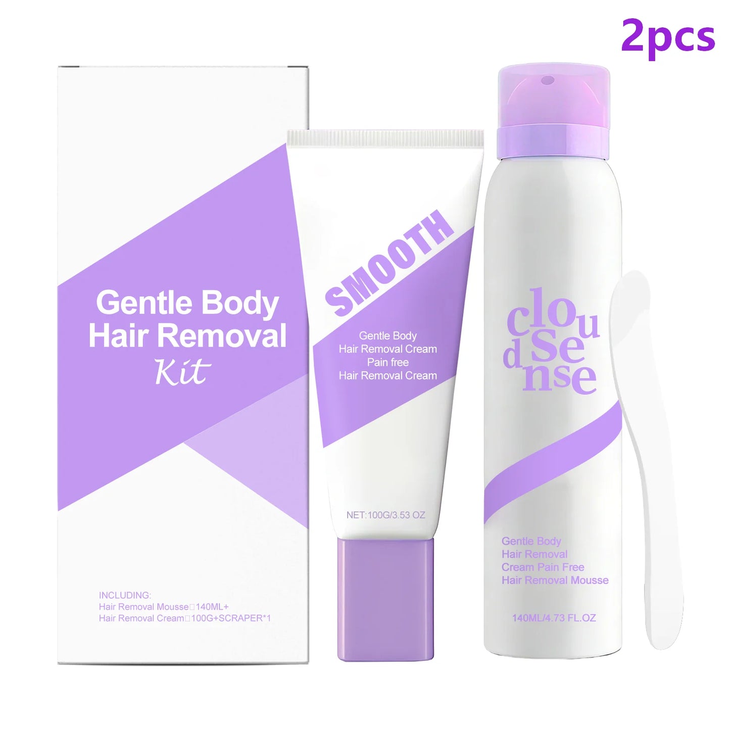 Aloe Vera & Avocado Hair Removal Mousse Spray 140ml Hair Removal Mousse Peaceful Pleasures Health and Wellness 2pcs