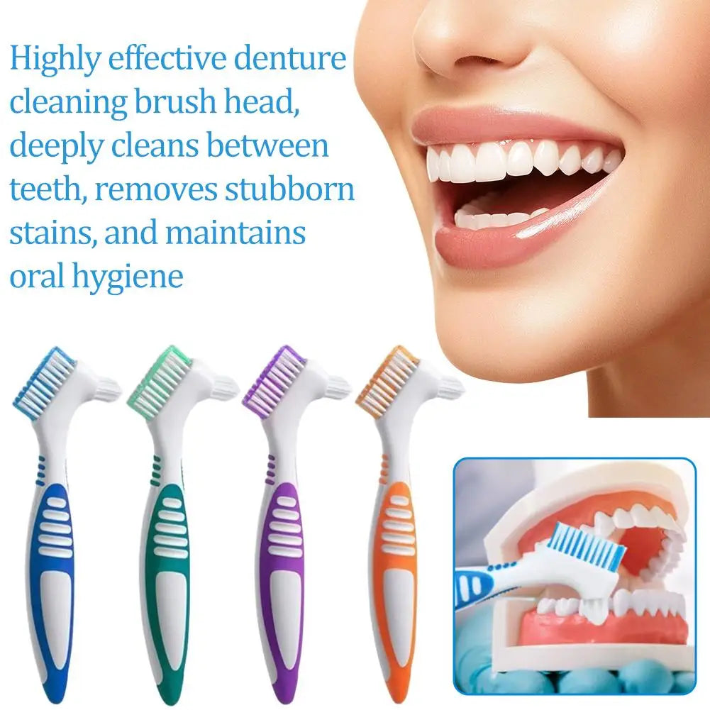 Double-Sided Denture Brush – Soft Bristles & Anti-Slip Handle