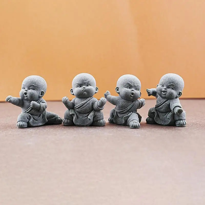 Zen Monk Statues | Resin Figurines for Meditation & Home Decor
