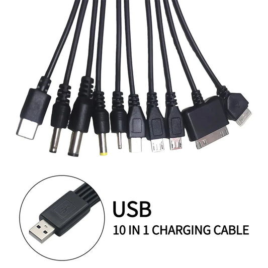 10-in-1 Universal USB Charging Cable Multi Connector Adapter Multi USB Charging Cable Peaceful Pleasures Health and Wellness Default Title