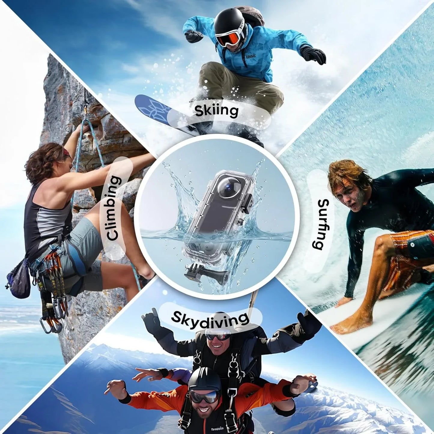 Insta360 X5/X4/X3 Invisible Dive Case | 60M Waterproof Housing