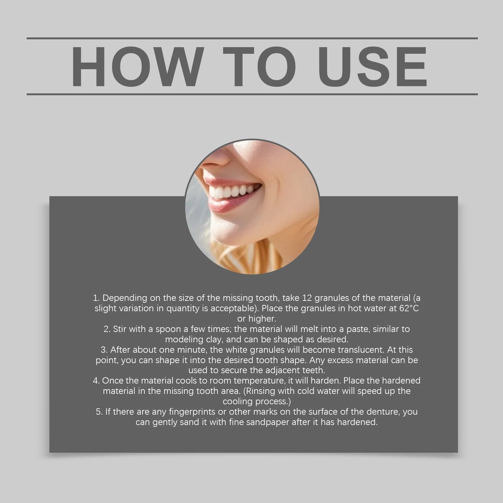 Tooth Repair Glue Dental Fixation Comfortable Safety Shapeable Teeth Gaps Filling Solid Glue Home Use Temporary Tooth Repair Kit Peaceful Pleasures Health and Wellness